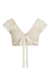Cherie Top in Off White Lace