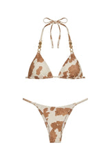 Monaco Bikini in Pony Print