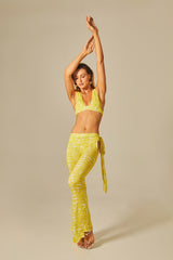 Voil Pants in Yellow Leblon Print