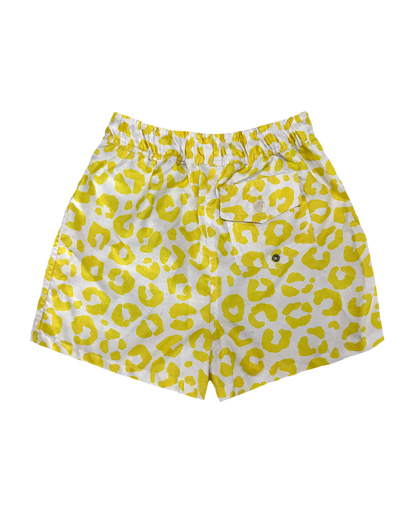 Florian Shorts Yellow Leopard Print