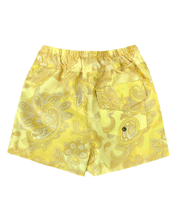 Florian Shorts in Yellow Baroque Print