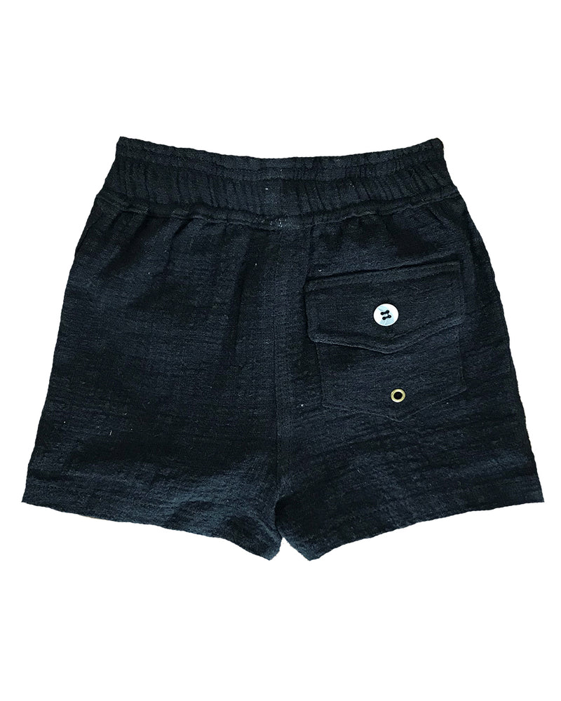 Cotton Rustic Shorts in Black