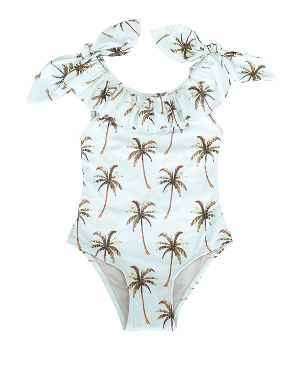 Penelope Kids Swimsuit Palm Tree Print