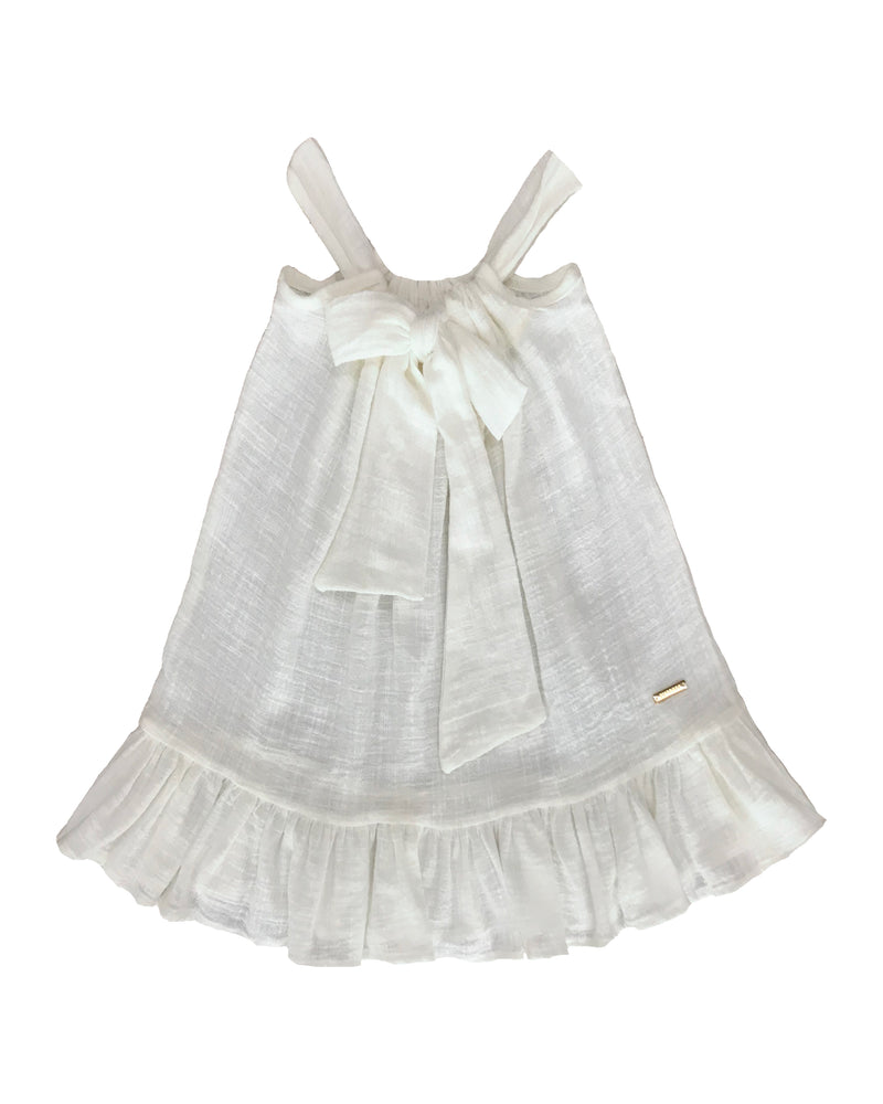 Bella Kids Beach Dress Off White