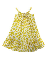 Bella Kids Beach Dress Yellow Leopard Print