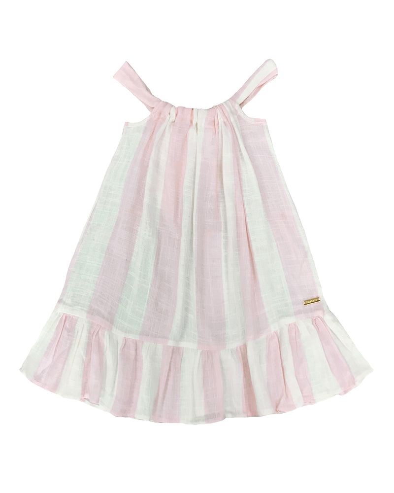 Bella Kids Beach Light Pink Stripes Print