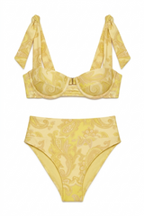 Joia Bikini in Yellow Baroque Print