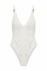 Lily Swimsuit Off White Jacquard