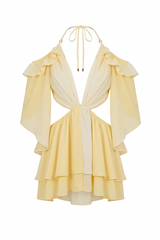 Alex Dress Yellow Gradient Print