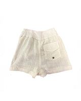 Cotton Rustic Shorts in Off White