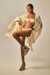 Voil Kimono Yellow Gradient Print