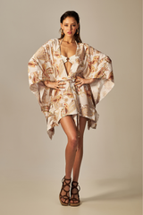 Voil Kimono Yellow Paisley Print