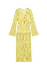 Long Sixty Dress Yellow Lace