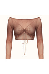 Tule Top Bronze Gradient Print