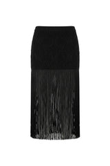 Paty Skirt Black Jacquard Texture