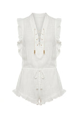 Ruffle Jumpsuit Ivory