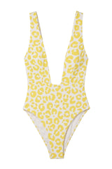 Yellow Leopard Print Una Swimsuit
