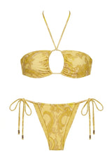 Danielle Bikini in Yellow Baroque Print