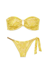 Scarf Bikini in Yellow Baroque Print