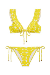 Star Bikini in Yellow Leblon Print