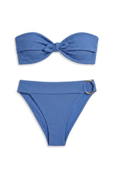 Tie Bikini In Blue Texture