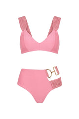 Sloane Bikini Rustic In Power Pink