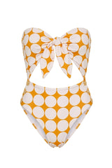 Orange Retro Scarf Swimsuit