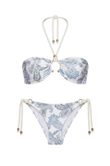 New Sahara Bikini Blue Paisley Print