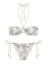 Jaqueline Bikini Blue Paisley Print