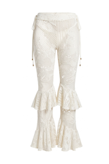 Bell Pants in Off White Lace