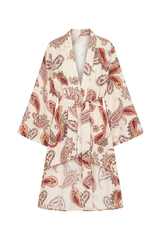 Voil Kimono Pink Paisley Print
