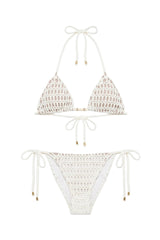 Ripple Bikini Off White Texture