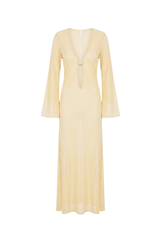 Long Sixty Dress Yellow Gradient Print