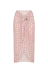 Búzios Pareo Pink Retro Print