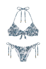 Jaqueline Bikini Tropical Indigo Print
