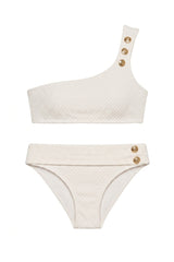Textured Nautique Bikini Ivory