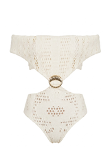 Elle Swimsuit Off White Jacquard
