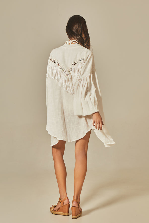 Western Riviera Shirt in Off White