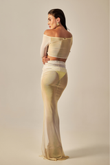 Tule Top Yellow Gradient Print