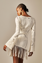 Lucia Dress Off White Texture