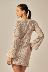 Short Sixty Dress Nude Lace