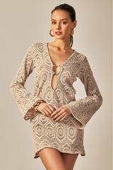 Short Sixty Dress Nude Lace