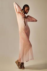 Long Sixty Dress Blush Gradient Print