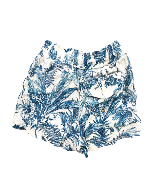 Florian Shorts Tropical Indigo Print