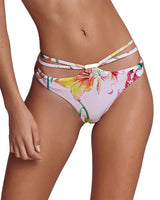 Cross Bikini In Floral Lily Print