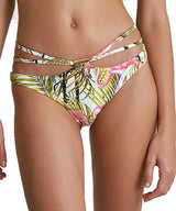 Cross Bikini in White Flamingo Print