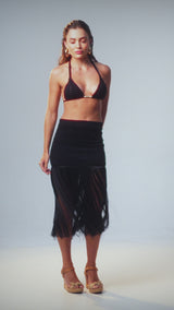 Paty Skirt Black Texture