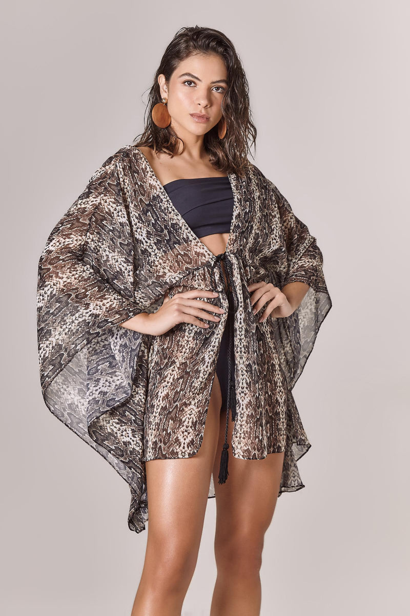 Malaga Kimono in Snake Print