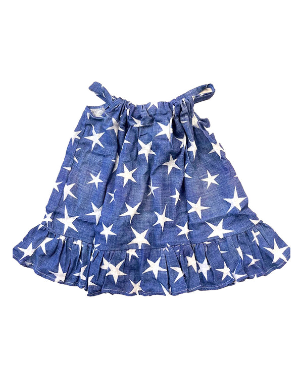 Bella Kids Beach Dress Star Denim Print