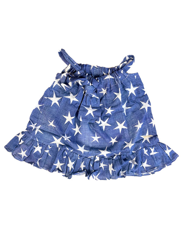 Bella Kids Beach Dress Star Denim Print